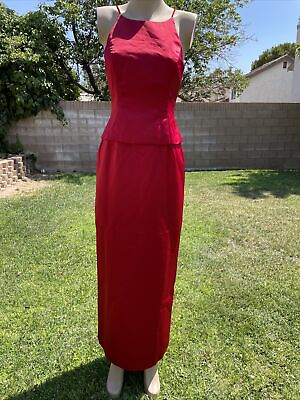 #ad #ad MICHAELANGELO long gown evening party prom polyester Size 8 $12.50