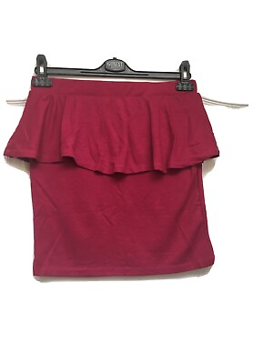 #ad Juniors Size L Pink High Waist Straight Stretch Skirt UK2LA $18.00