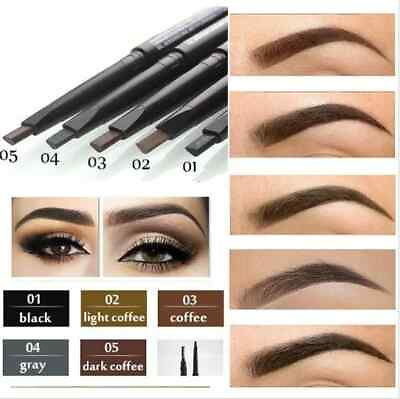 #ad #ad Waterproof Microblading Eye Brow Eyeliner Eyebrow Pen Pencil Brush Cosmetic Tool C $0.99