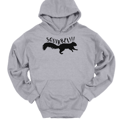 #ad Squirrel Hooded Sweatshirt Funny Up Movie Dog Yell Humor Hoodie $34.99