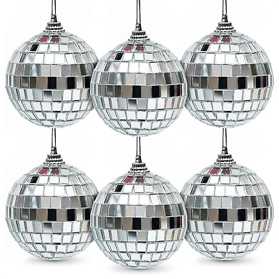 Mini Disco Ball Ornament Party Favor 6Pcs Mirror Christmas Party Decorations 2 $10.76