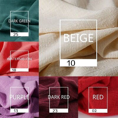 #ad Cotton Linen Fabric Organic Material Natural Flax Craft DIY Dresses Clothes1m 3m $12.99