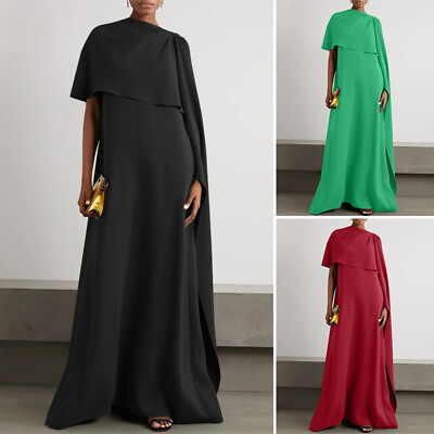 Women Shawl Sleeve Solid Kaftan Evening Cocktail Party Prom Long Maxi Dress Plus $23.74
