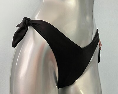 #ad #ad Victorias Secret Swim Bikini Bottom Black Side Tie Brazilian V Sexy Nwt $26.99