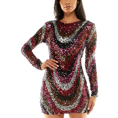#ad #ad B. Darlin Womens Sequined Low Back Cocktail and Party Dress Juniors BHFO 6120 $9.99
