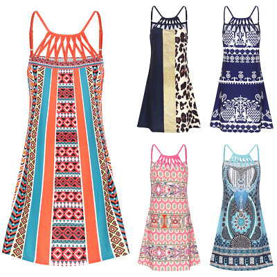 #ad Womens Dress Strappy Sundress Homewear Vacation Mini Party Fashion Beach Newly $13.94