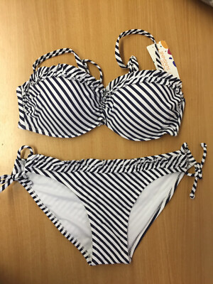 #ad Women#x27;s Bikini Set Schwiemennanzug Navy White S $11.00