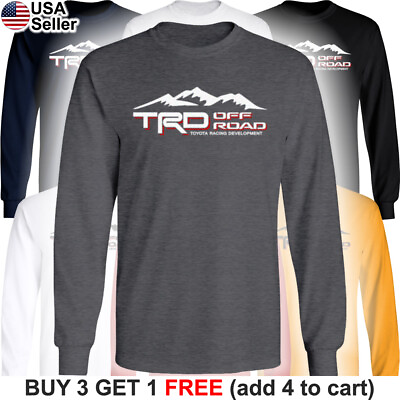 TRD Off Road Long T Shirt Toyota Racing Development Sport Rally Truck Car Men $22.01