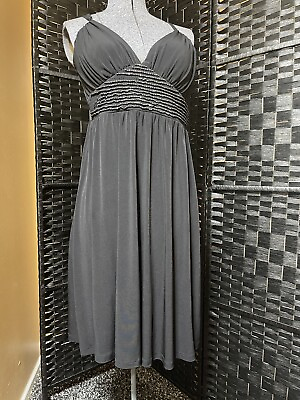 #ad I. N. Studio formal semi black dress with adjustable spaghetti straps backless $10.00