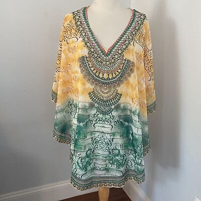 #ad embellishments Colorful Beach Cover up Size OS NWOT $39.00