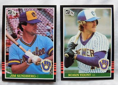 #ad 1985 Donruss Milwaukee Brewers Baseball Card Pick one $1.00