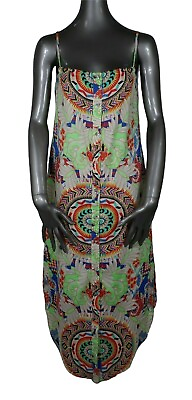 #ad Mara Hoffman Easy Button Front Maxi Dress Extra Small XS $89.00