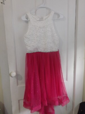 #ad NEW Big girls SPEECHLESS kids PINK formal dress with silver sparkles size 16 $50.00