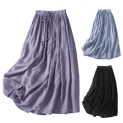 #ad Dress Skirts Maxi Cocktail Up Party Waist Long Lace Women Skirt Elastic Tie AU $34.00
