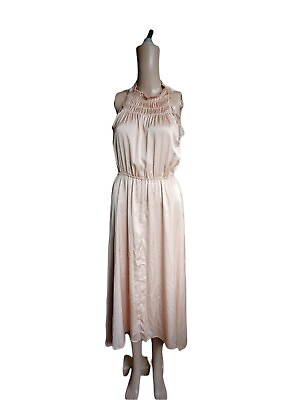 #ad Derek Lam 10 Crosby Womens Sleeveless Long Dress Asymmetric Drawstring Size 2 $45.00