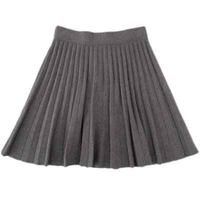 #ad Dark Gray Pleated Mini Skirt Plus Size 2XL 90s Preppy $15.00