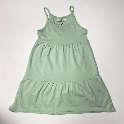Minymo Green Glitter Tank Dress Sleeveless Flowy Cottage Core New Girls 8 $6.00