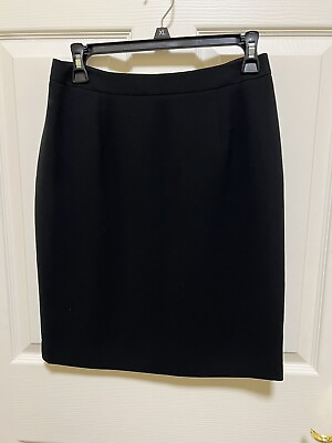 #ad Tahari Black Pencil Skirt Women’s 6P Petite Lined Back Zipper Career $9.00