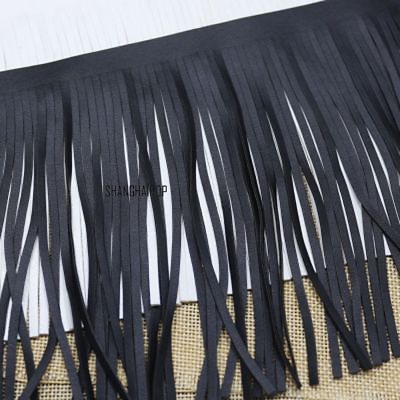 #ad Faux Leather Tassel Fringing Fringle Trim DIY Skirt Hem Sewing Bag Pouch Charm $10.20