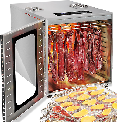 #ad 12 Trays Commercial Large Food Dehydrator for Jerky with 20.67Ft² Drying Space $465.13
