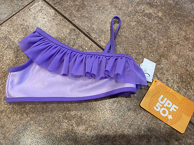 #ad New With Tags Disney Purple Bikini Top Girls 4 $2.25