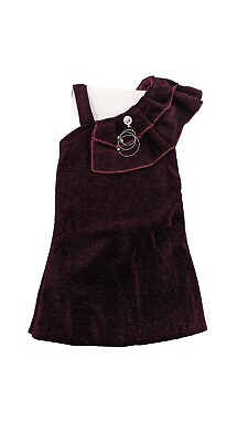 #ad Girls 3T 6T Cut Out Shoulder Stylish Dress Glitter Outwear Birthday Designer $14.99