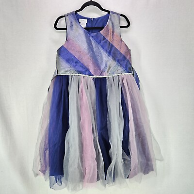 #ad Bonnie Jean Party Dress Girls 20.5 Purple Sparkly Tulle Wedding Dresses $19.50
