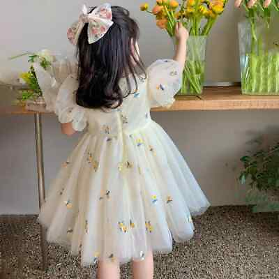 #ad Girls Summer Dress Princess Dress Fashionable Temperamental Children Mesh Dress $22.33