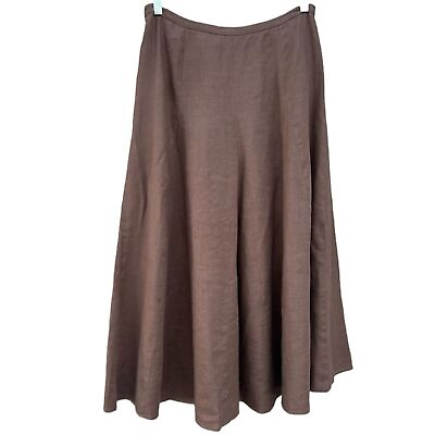 #ad INC International Concept Linen Skirt Maxi Length Peasant Minimalist Modest 10 $47.99