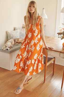 #ad ANTHROPOLOGIE Phoebe Flounced HEm floral Maxi Dress XS new HTF $136.80