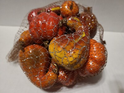 Ashland Assort of 12 Mini Fall Harvest Plastic Pumpkins amp; Gourds Tabletop Decor $6.20
