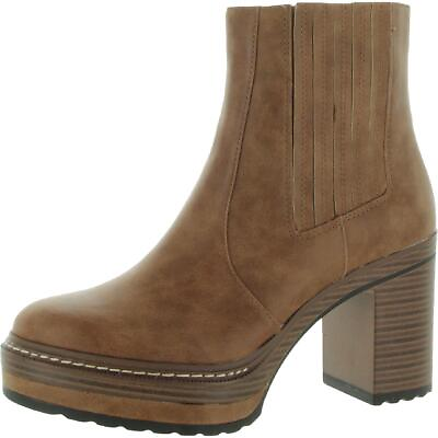 Steve Madden Womens Sarcastic Faux Leather Platform Ankle Boots Shoes BHFO 4969 $24.99