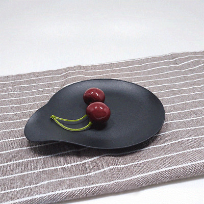 4quot; Black Tear Drop Plastic Small Dessert Serving Party Plates for Wedding Party $42.99