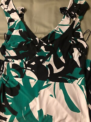 #ad MT Collection Dress Women#x27;s off shoulder strap green black Maxi Stretch comfort $24.00