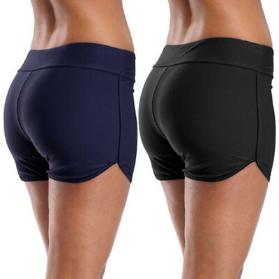 #ad Women Black Blue Swim Bikini Bottom Tankini Shorts Swimwear Beach $9.99