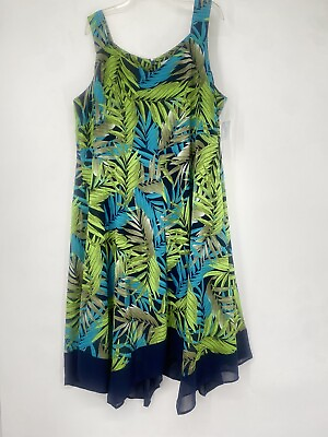 #ad NEW Catherine’s Tropical Sun Dress Plus Size XXL 2XL NWT Beach Vacation Pool $49.99