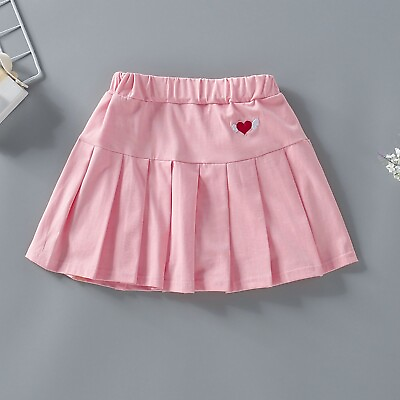 #ad Toddler Little Kid Baby Girl Skorts Skirts For Girls Flared Plain Pleated $19.19