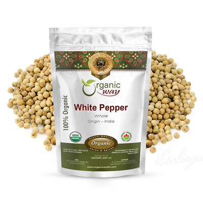 #ad #ad Organic Way White Peppercorns Whole Organic Kosher amp; USDA Certified $18.99
