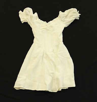 SABO SKIRT Women#x27;s Meraki Ruffle Off Shoulder Dress AH4 White Size XS US:2 NWT $50.99
