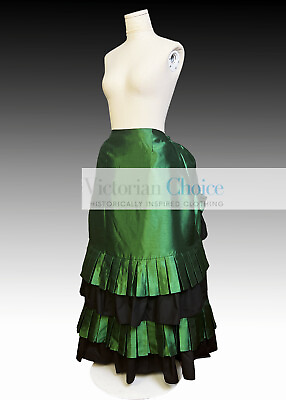 #ad Dark Gothic Victorian Edwardian Bustle Skirt Steampunk Punk Cosplay Costume K034 $189.00
