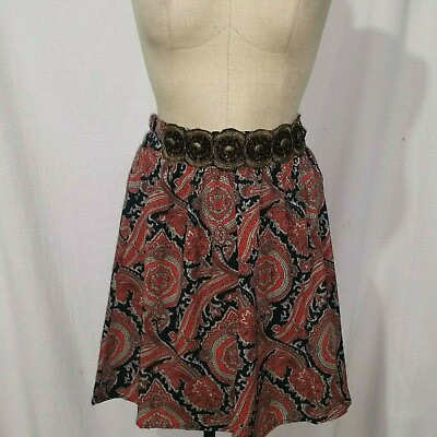 #ad #ad MIAMI SHORT MULTICOLOR EMBROIDERED WAIST SKIRT MADE IN USA M A13 $11.99