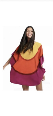 Marimekko Target S M Terry Cover Up Cape Melooni Pink Orange Colorful $23.00