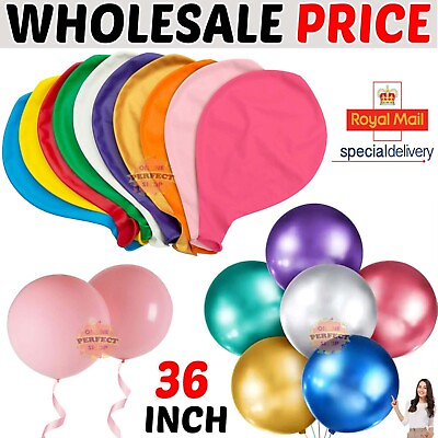 #ad 36 inch Giant Big Balloon Latex Large Balloons for Birthday Wedding Party Decor GBP 32.99