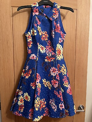 Womens Blue Floral Forever Unique Dress UK Size 6 GBP 50.00