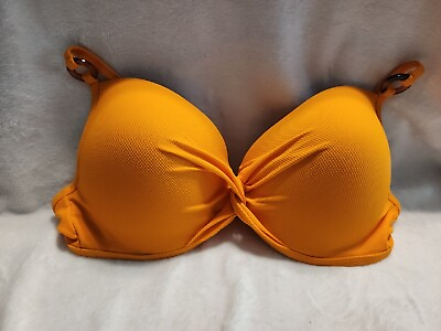 #ad Womens Xl Time And Tru Orange Padded Bikini style Bra Top Only $9.90