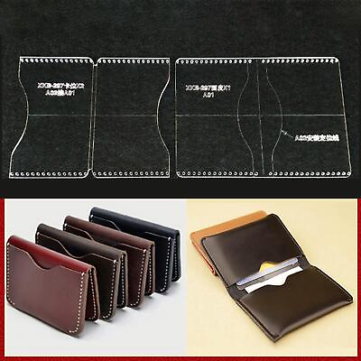 #ad #ad Acrylic Clear Template DIY Set DIY Tool Leather Craft Wallet Pattern Stencil $8.85