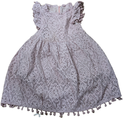 #ad #ad Girl#x27;s dusty pink boho eyelet cap sleeve dress $8.99