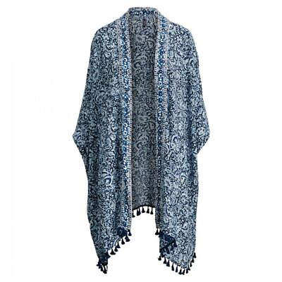 NEW PoloRalph Lauren SWIMSUIT Cover Up Kimono OSFA Dress Floral $122 Retail Blue $44.99