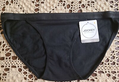 #ad Small JOCKEY Supima Cotton Allure BLACK String Bikini Style# 1627 NWT $9.99