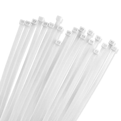 100 PACK 4quot; 6quot; 8quot; 10quot; 12quot; Plastic Cable Zip Ties Nylon Wrap Wire Black White $2.79